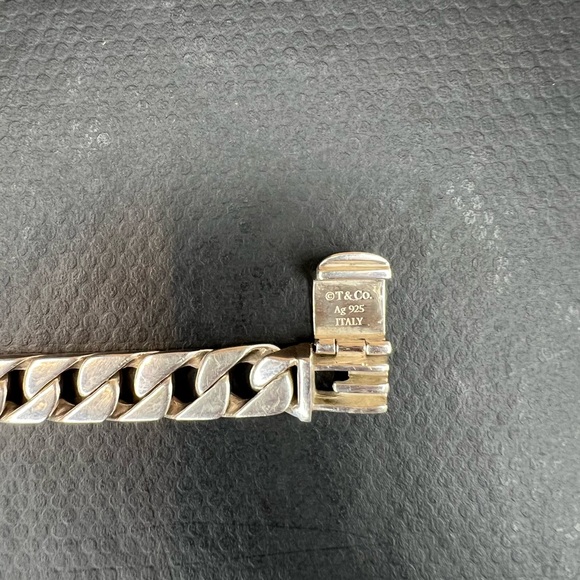 Authentic Tiffany & Co. Sterling Silver Curb Chain Bracelet - Picture 7 of 12